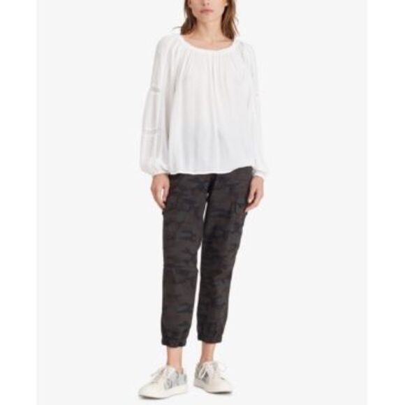 Sanctuary Say So Lace-inset Blouse In White - M - Picture 1 of 3
